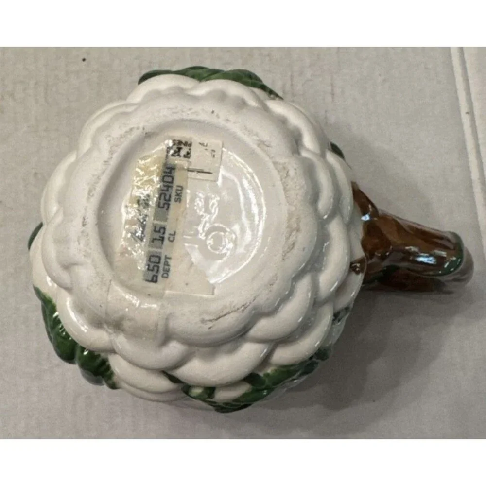 FITZ & FLOYD Tomatoes On The Vine SUGAR BOWL and CREAMER SET Vintage 1992 MINT